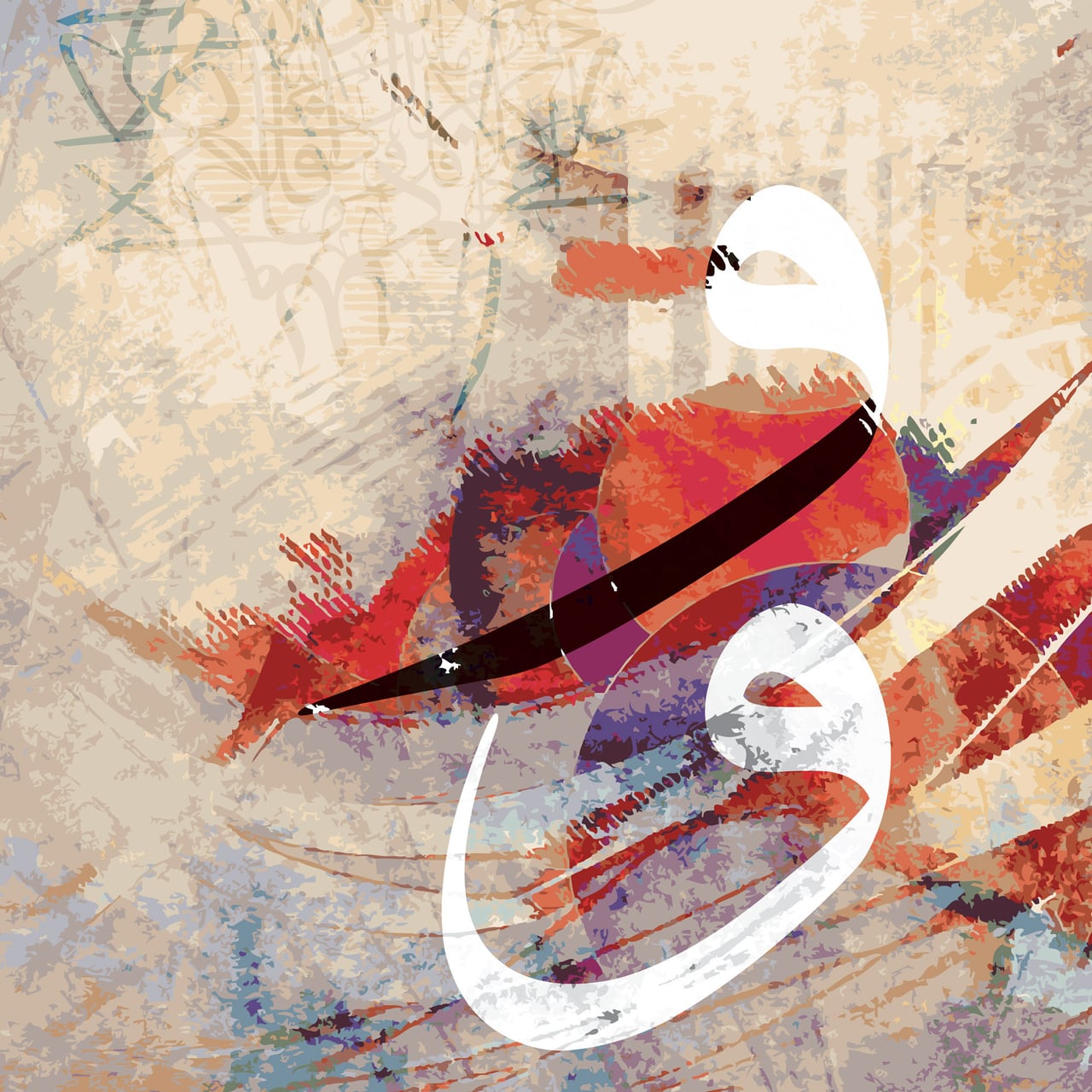 شعاع — عمل على كانفاس ضمن مشروع أنداز دبي النخلة